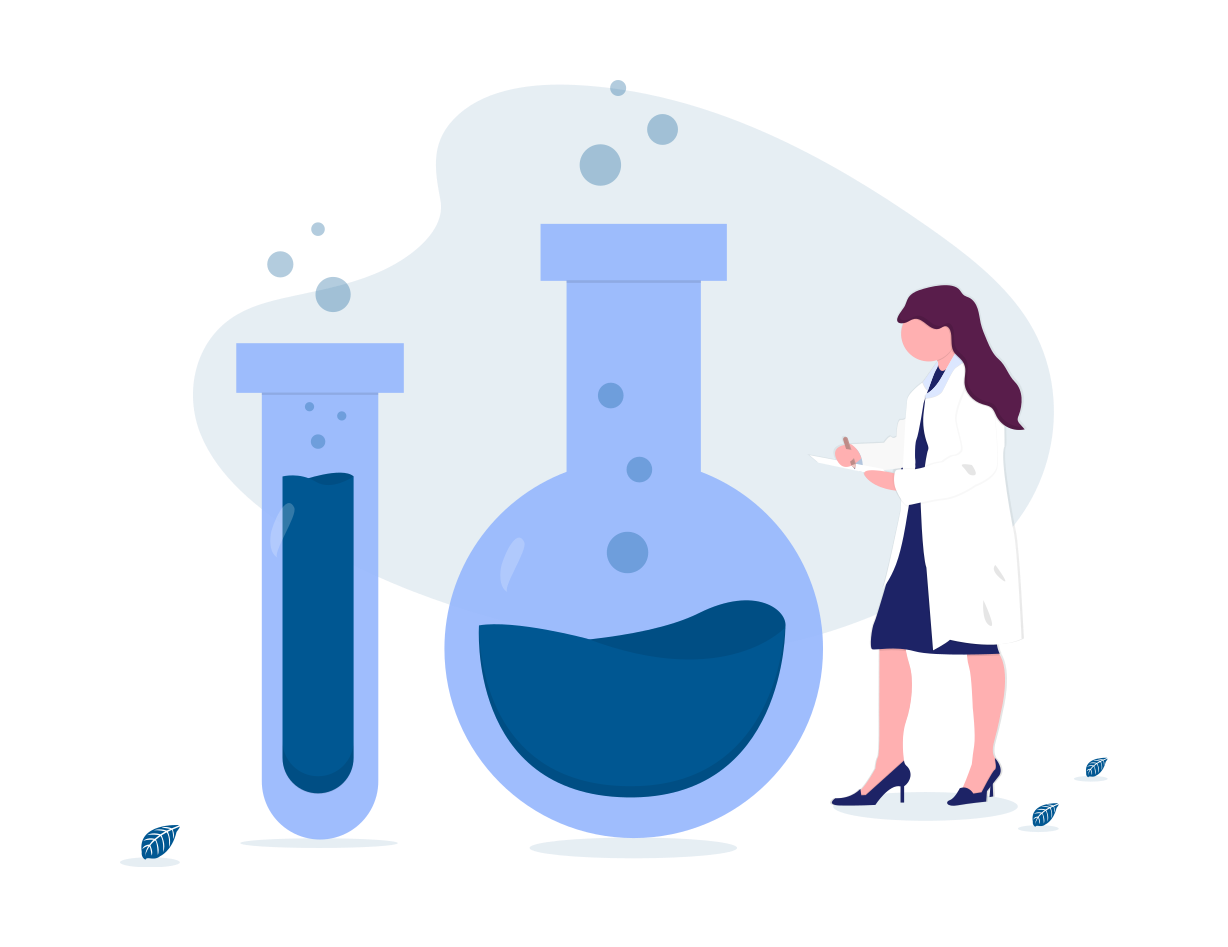 woman doing research